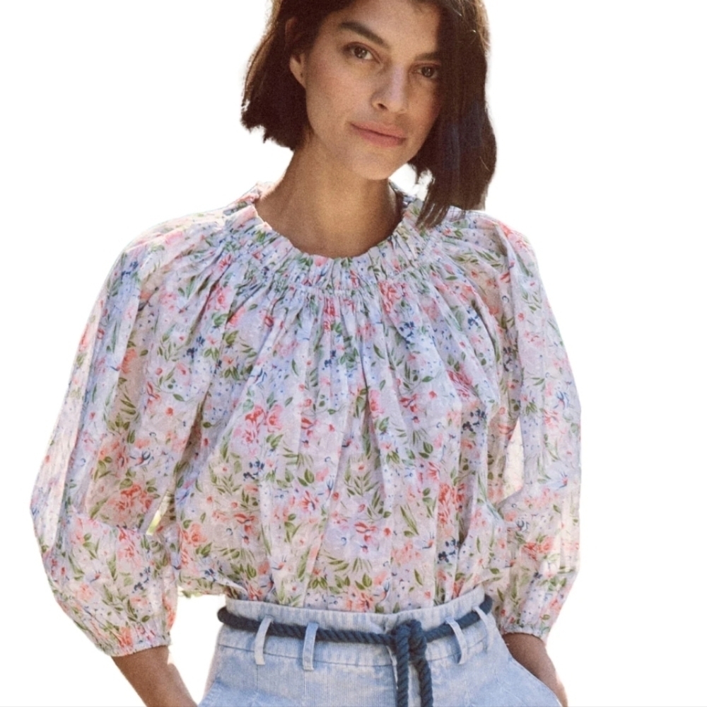 The Great Floral Riverlane Prim Top 0 / XS NWT